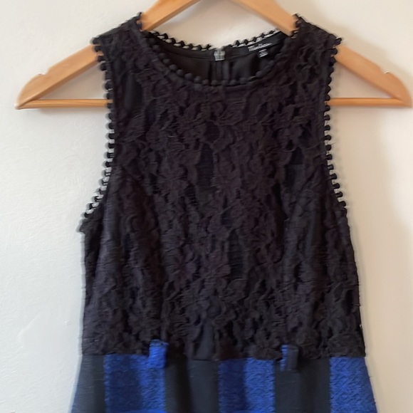 3/$15 Beautiful Sleeveless Dress by Monteau Checkered Dress lace Top Size XS - Picture 2 of 7